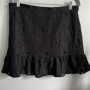 J Crew fully lined lace pull on skirt size 10